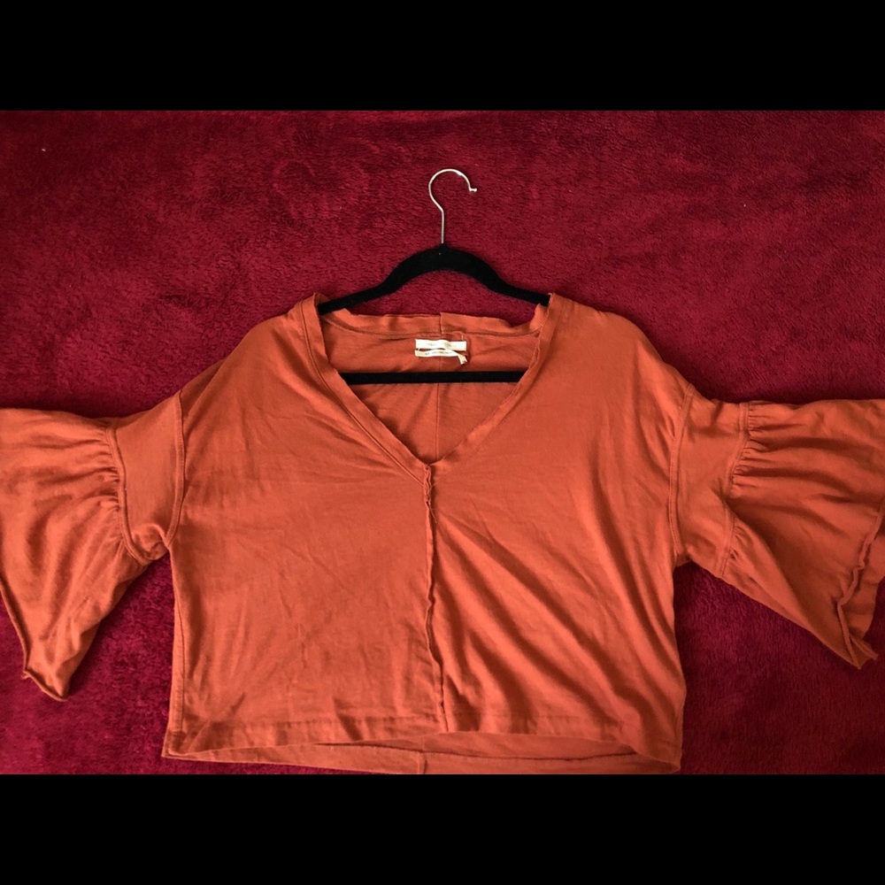 Urban Outfitters burnt orange  bell sleeve top 🧡